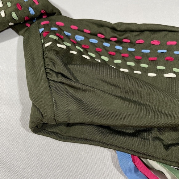 NEW Becca Quest Off Shoulder Bandeau Bikini Top Bayleaf Green‎ [ Small ] - Picture 6 of 12